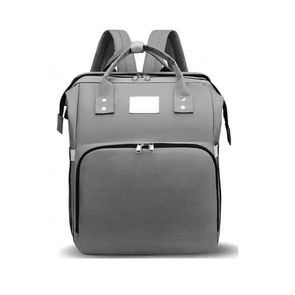 "Mochila Belug Cambiapañales Y Cambiador Portátil 32*42*22cm Gris "