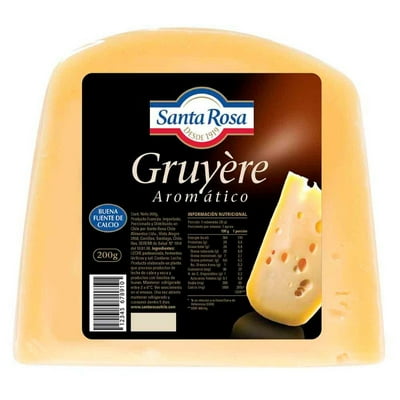 Queso Gruyere Trozo 200 G Santa Rosa