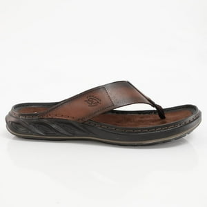 Sandalias Ojotas Pegada De Cuero Café Claro (Hombre) | 134103-02 - Talla 42