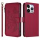 thumbnail image 2 of Funda Cartera Mariposa para [iPhone 14 Pro] con Soporte y Cremallera Rojo, 2 of 6