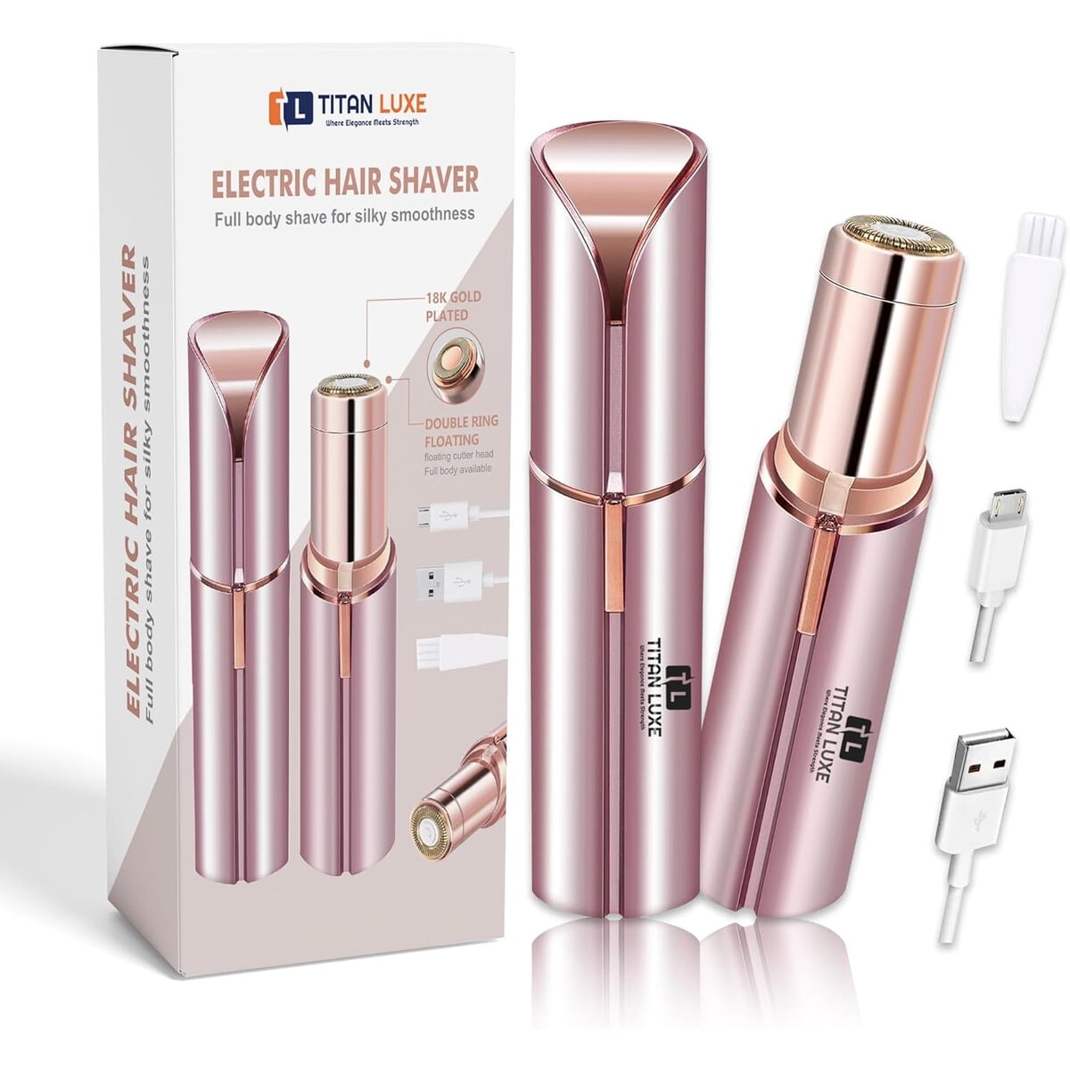 Depiladora Facial Titan Luxe Recargable Usb Mujer