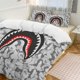 thumbnail image 1 of Dark Grey Bape Shake Camo Comforter Set Soft 3 Pcs Twin Bedding Sets Thicken for All Season, 1 of 5