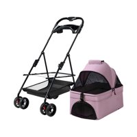 Coche Para Mascotas Perros Gatos 2 En 1 Lubabycas Negro