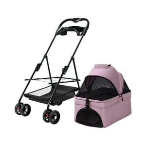 Coche Para Mascotas Perros Gatos 2 En 1 Lubabycas Negro