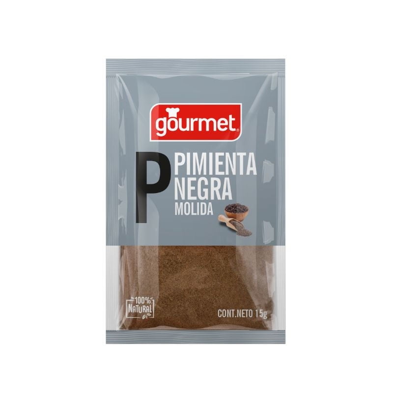 Pimienta Negra Molida Bolsa 15 g Gourmet