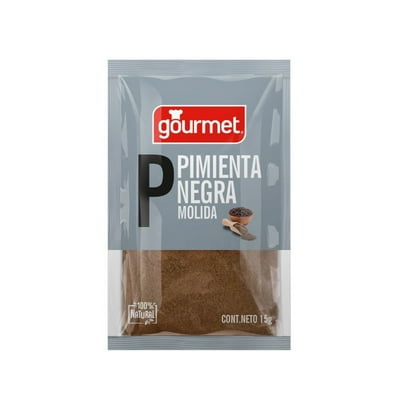 Pimienta Negra Molida Bolsa 15 G Gourmet