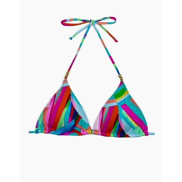 Bikini estilo triángulo clásico estampado verde