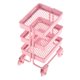 thumbnail image 2 of 1/12 Estante De Almacenamiento De Metal Con Ruedas Accesorio Para Muebles De Casa De Muñecas Rosa, 2 of 5