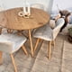 thumbnail image 4 of Comedor Mesa Shanna 100cm + 4 Sillones Rubik Beige Velvet, 4 of 5