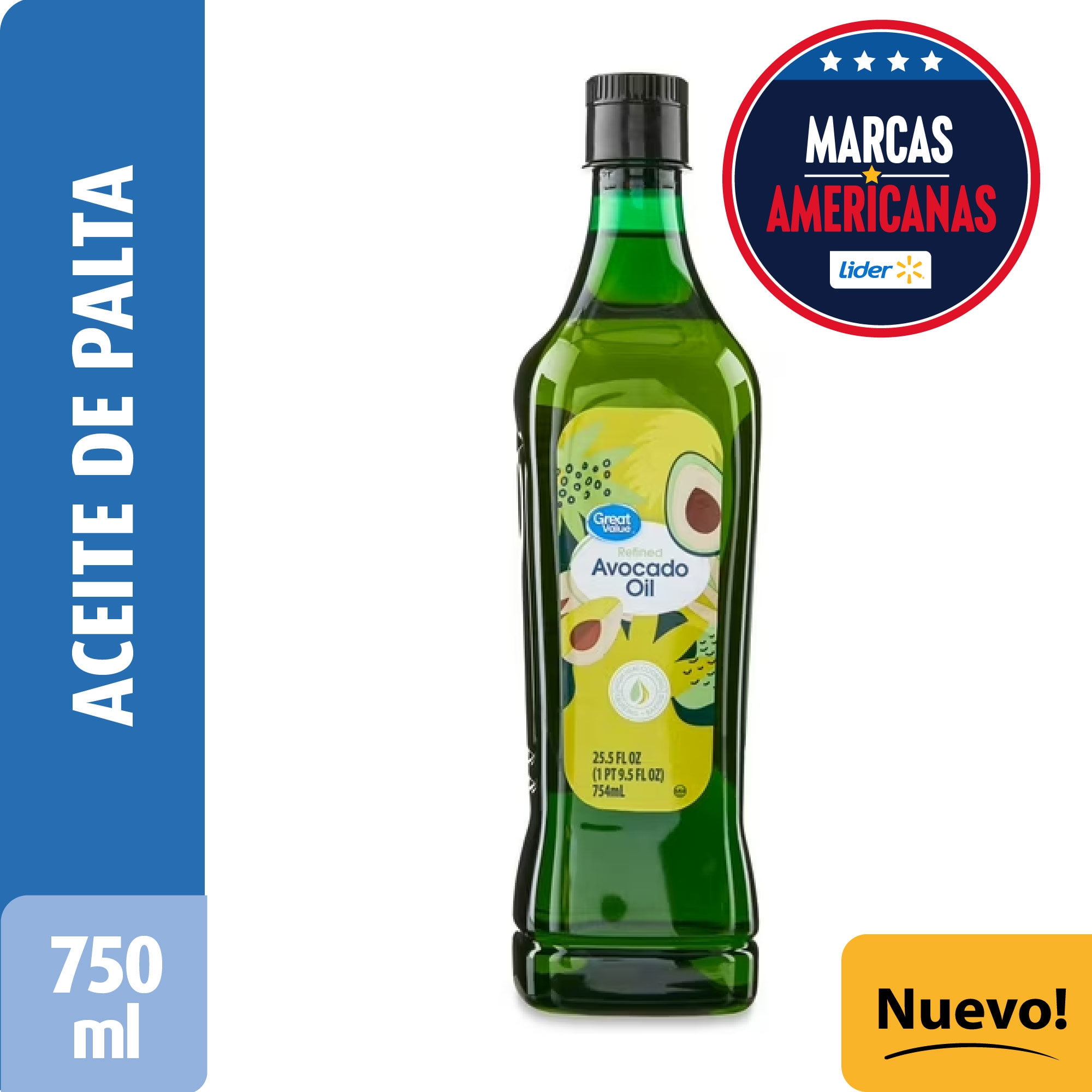 Aceite Palta Botella 750 ml Great Value