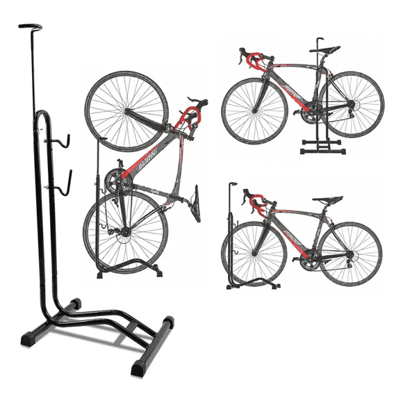 3 En 1 Soporte Estacionamiento De Vertical Bicicletero