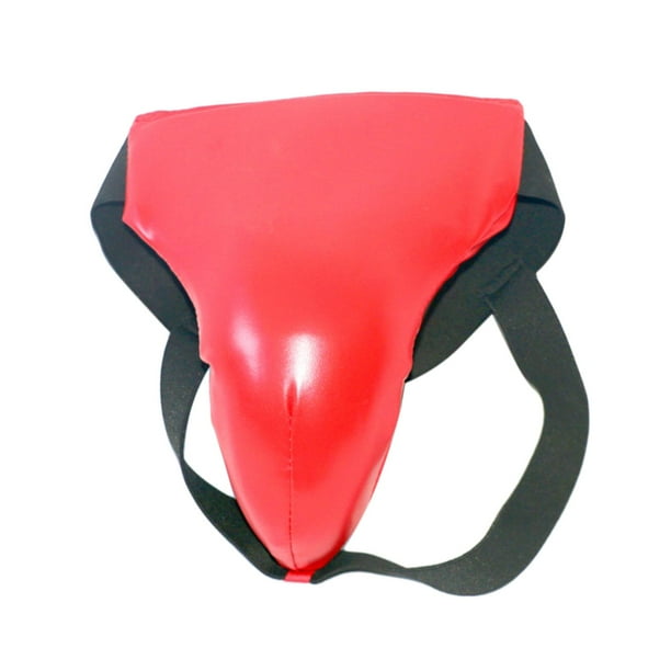 Protector de ingle, suspensorio Protectores de ingle Mujeres Hombres Guardia abdominal Taekwond Equipo de protección para boxeo, mma, artes marciales, Rojo