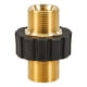 thumbnail image 3 of Adaptador de Lavadora de Alta Presión de Latón, Piezas de Repuesto de Presión de Trabajo de Conexión Rápida de 5000 PSI, Acoplador de Rosca Macho M22, 3 of 5