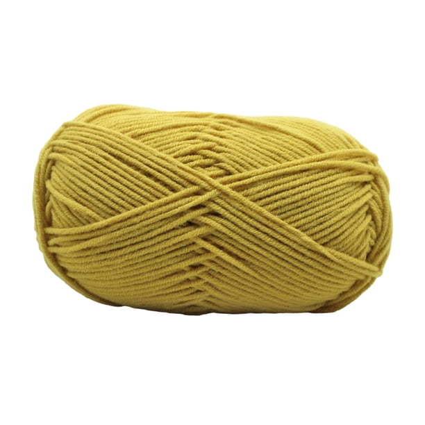 Hilo de para tejer a mano, hilo de tejer para manualidades DIY, hilo de tejer para bolsos, posavasos, costura a mano para y adultos Amarillo claro