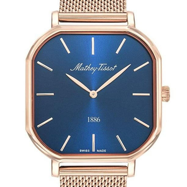 Reloj Mathey-Tissot Hombre Monsoon Square H7917PBU dorado 40mm Lider