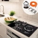 thumbnail image 1 of Cocina Encimera a Gas Licuado 3 platos Vidrio Templado + Kit Instalación, 1 of 9