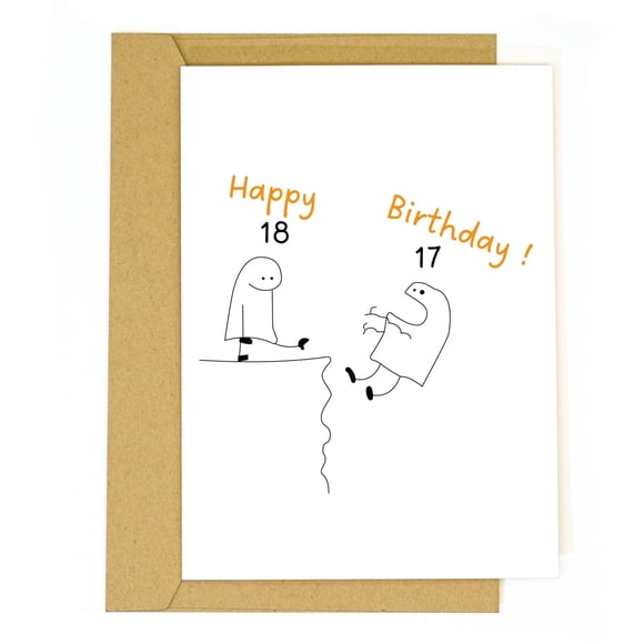 Tarjeta de cumpleaños de Tiangqiwoole, divertida figura de dibujos animados del siglo XVIII