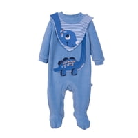 Pillin - Osito Plush Recién Nacido Niño Babero Desmontable Celeste