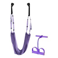 Magideal - Entrenador De Estiramientos De Yoga Aéreo, Hamaca De Yoga, Ejercicios De Inversión En El Gimnasio En Casa, Accesorio De Entrenamiento De Yoga, Correas De Yoga Para Fitness. Conjunto Morado B