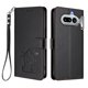 thumbnail image 1 of Funda Billetera con Relieve de Gato para Nothing Phone 4A, Negro, 1 of 6
