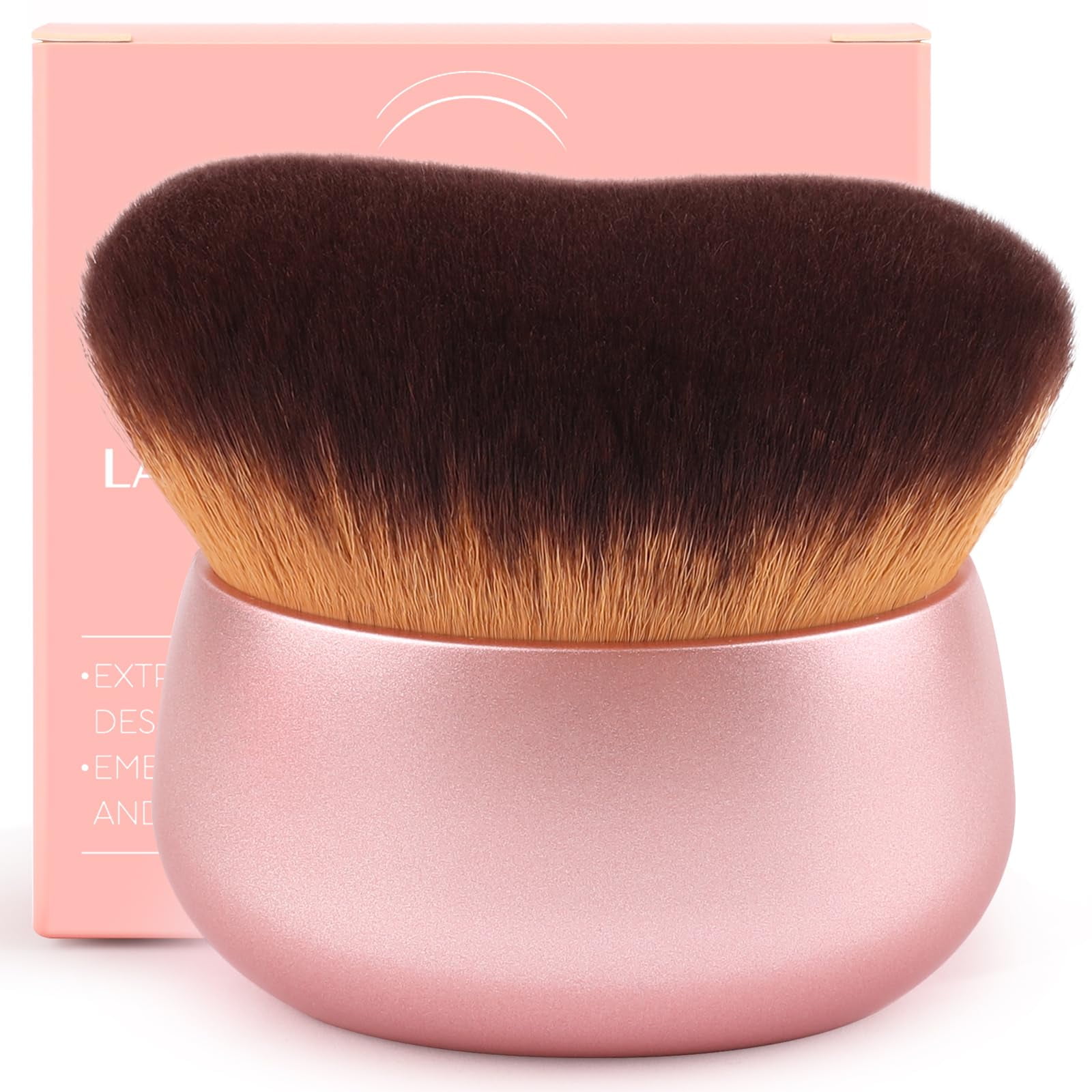 Brocha De Maquillaje Glorébrochas Self Tanner Kabuki 75mm Rose Gold