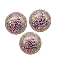Magideal - 3X Bolas De Esfera De Mosaico Bolas De Vidrio Decorativo Diámetro De Diámetro Divertido De 8 Cm Filete De Tazón Artístico Para Mesa De Café Estante De Estilo C