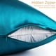 thumbnail image 4 of PiccoCasa Funda de Almohada de Seda de 19 Momme para Almohada de Viaje, Azul Pavo Real, 14"x20", 4 of 6