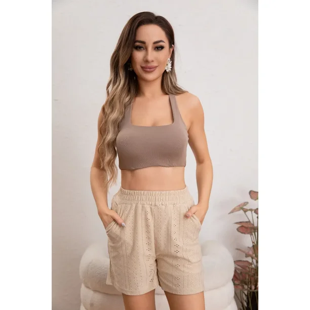 Short Mujer Bermuda Broderie Juvenil Verano 5005