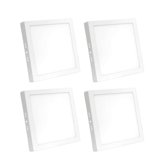 Pack 4 Panel Led Foco Plafón Backlite Sob Cuadrado 18w 6500k Blanco