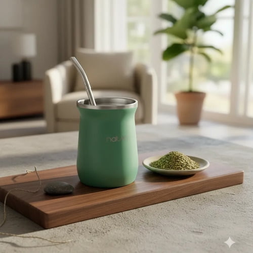 Mate Acero Inoxidable Doble Capa Halten Verde 300 ml