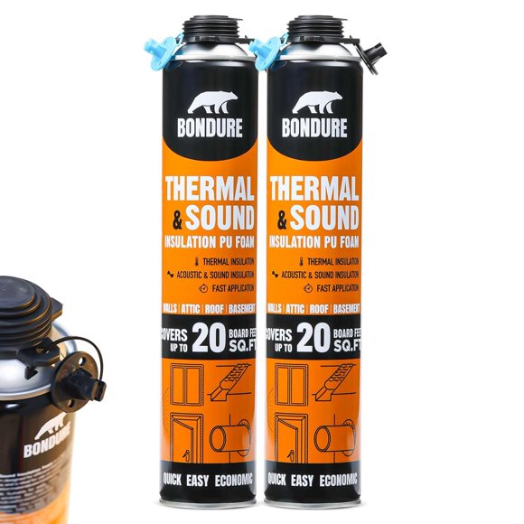 Espuma aislante en aerosol BONDURE 40 ft² (≈3,7 m²) (2×27,1 oz)