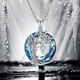 thumbnail image 2 of Collar HESHPAWS Tree of Life con Inicial A-Z Azul, 2 of 3