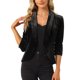thumbnail image 1 of INSPIRE CHIC Chaquetas de Terciopelo para el Día de San Valentín para Mujeres con Manga 3/4 y Frente Abierto Cárdigan de Terciopelo S Negro, 1 of 6
