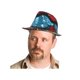 thumbnail image 1 of Sombrero Fedora Dress Up America con Lentejuelas para Adultos (Rojo y Azul), 1 of 1