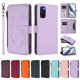 thumbnail image 3 of Funda Cartera Mariposa para [Samsung Galaxy S20] con Soporte y Cremallera Morado claro, 3 of 6