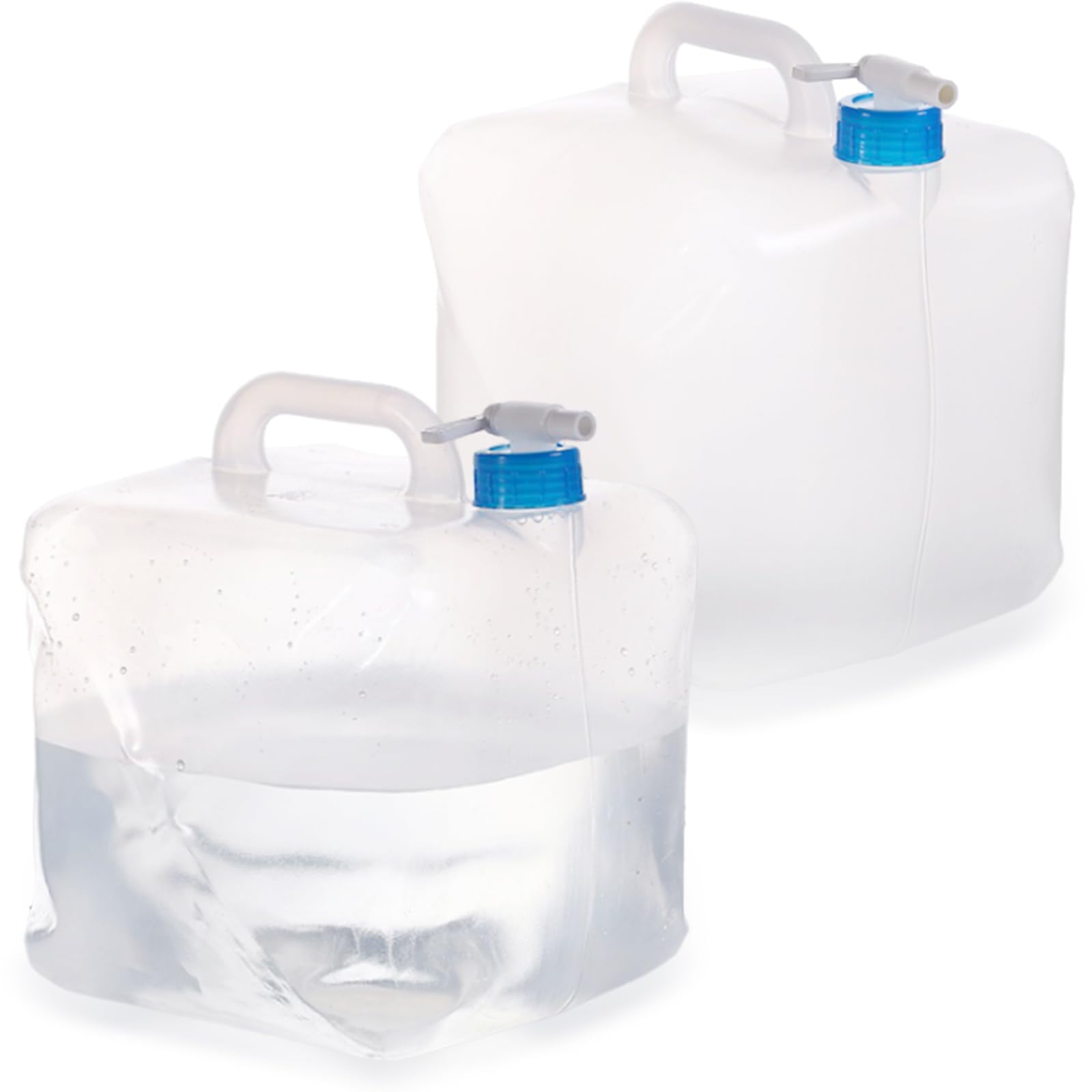 Xusx111 - 2 Paquete 5l Contenedor Plegable Plegable Jarra De Agua Portátil De Almacenamiento De Agua De Campamento Para Al Aire Libre Senderismo Mochila Y Emergencia, Azul Seguro Para Alimentos