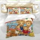 thumbnail image 5 of El Barrio de Daniel Tigre Conjunto de sábanas temático, trío de piezas, cómodo y amigable con la piel, diseño único, regalo de decoración para el hogar para familiares, amigos y fans, 90 cm * 190 cm, 5 of 6