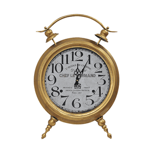 Muebles Santa Ana - Reloj Gold Leather Sobremesa Luxe Collection