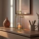 thumbnail image 4 of Portavelas Decozen con marco de cristal y acabado dorado, 4 of 8