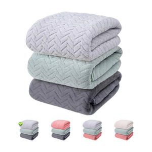 Genérico - Set 3 Toallas De Baño Lana Coral Suave Alta Densidad