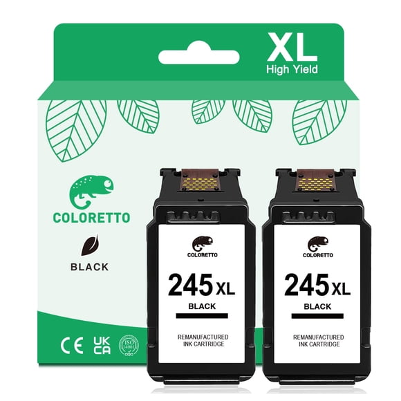 Cartucho de tinta COLORETTO 245XL negro de repuesto para Canon PG-245xl
