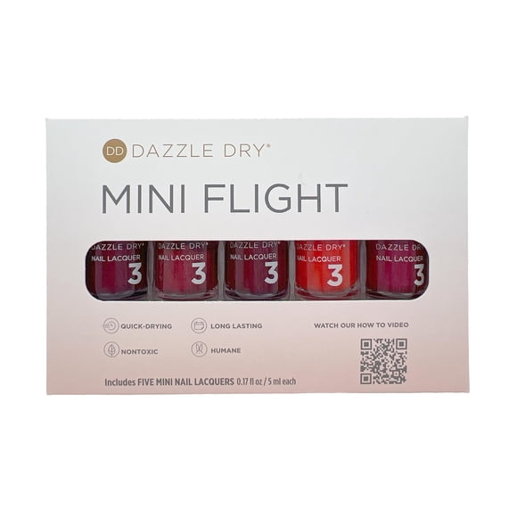 Set de laca de uñas Dazzle Dry Mini Flight Best of Reds x5