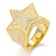 thumbnail image 1 of Anillo de Moissanita con Estrella Creada en Laboratorio Brillante para Hombre Anillo de Compromiso de Diamante Simulado de Plata Esterlina S925 Moda Lujo Bling Anillo de Fiesta, 1 of 8