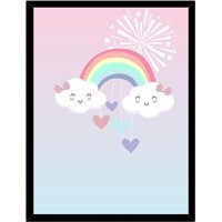 Genérico - Cuadro Decorativo Nuves Medidas 30X40 Cm