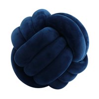 Magideal - Nudo Almohada Bola Gruesa Cómoda Almohadas Anudadas Para Sala De Estar Hogar Sofá Azul Marino