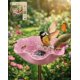 thumbnail image 1 of Estaca jardín flor metal hecha mano con baño abejas decoración exterior regalo polinizadores, 1 of 8