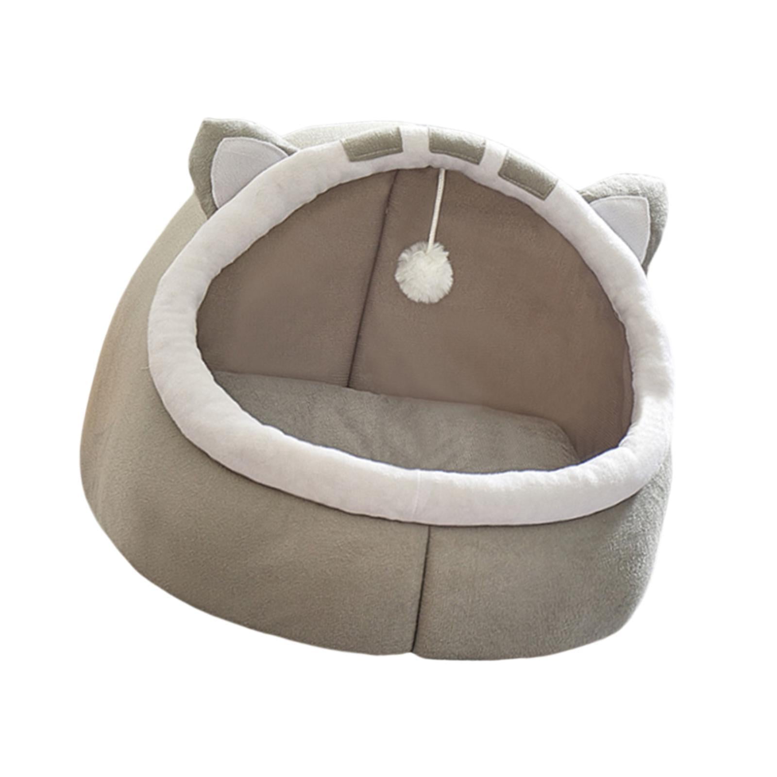 Magideal - Camas Cálidas Para Gatos En Invierno, Refugio Para Gatitos, Semicerrado, Cómodo, Suave, Para Dormir, Cálido, Cueva Nido, Sofá Cama Para Mascotas, Para M