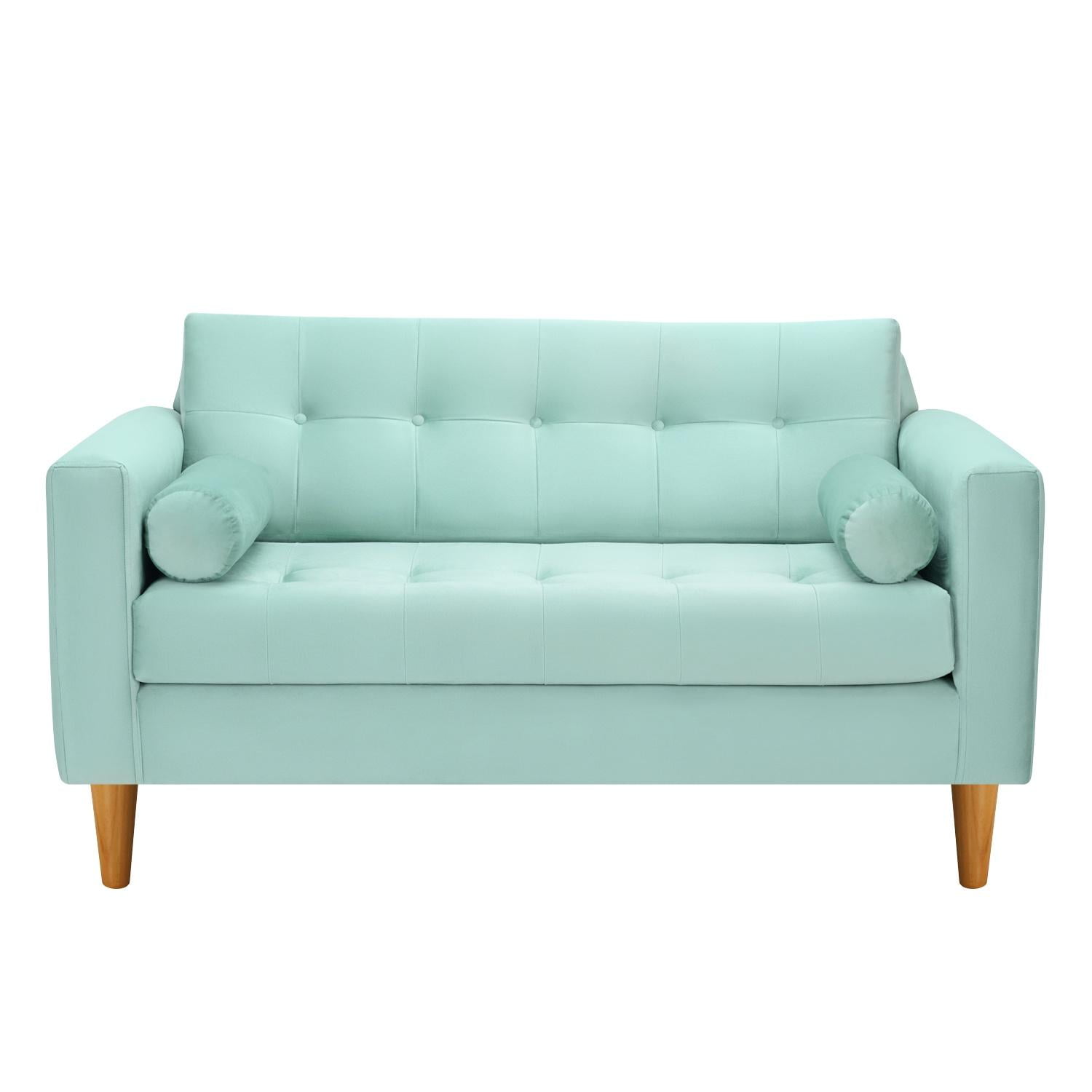 Bodevir - Sofa Retro 2c Felpa 04 Verde Agua