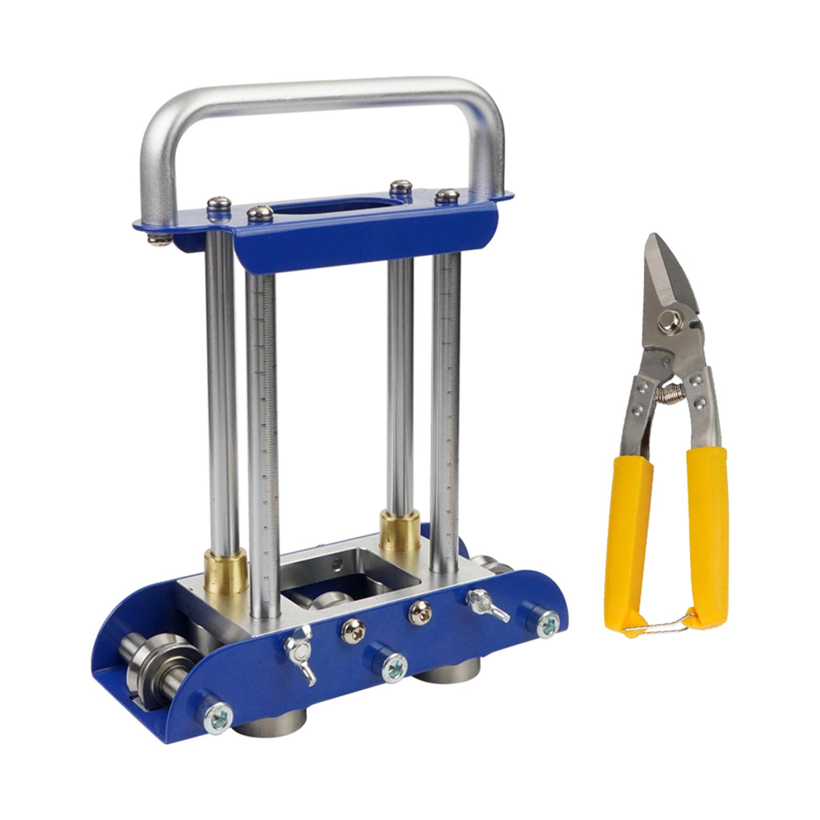 Ioensy - Dobladora De Rodillos Para Bordes De Chapa De Metal, Portátil, Para Hacer Bordes Plegables, Jardín, Granja, Azul