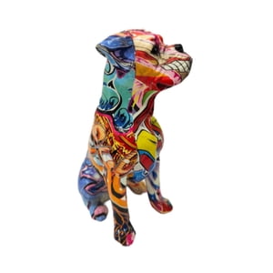 Bothyi - Estatua De Perro, Regalo, Centro De Mesa, Figura Artística Creativa Para Dormitorio, Oficina, Gabinete, Color Rojo